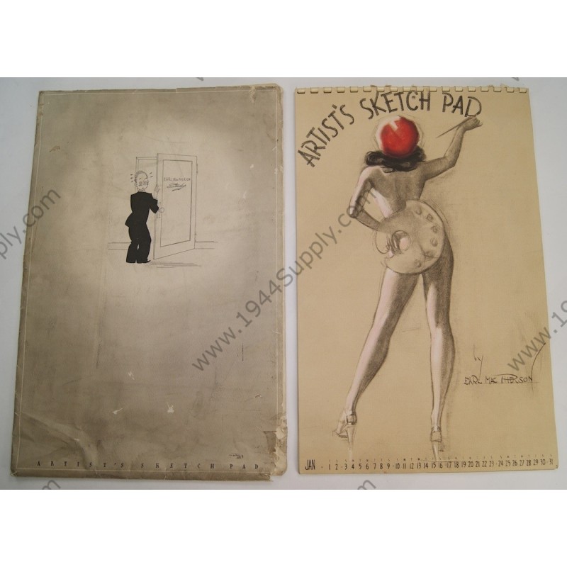 MacPherson Artist's Sketch pad / Pin Up Calendar of 1943  - 1