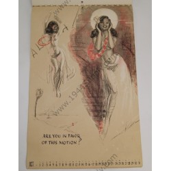 MacPherson Artist's Sketch pad / Pin Up Calendar of 1943  - 12