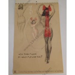 MacPherson Artist's Sketch pad / Pin Up Calendar of 1943  - 14