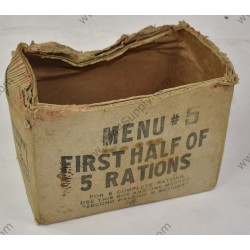 First half of 5 rations box, Menu 5  - 1