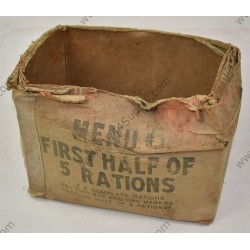 First half of 5 rations box, Menu 5  - 4