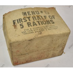 First half of 5 rations box, Menu 5  - 7