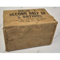 Boîte de deuxième moitié de 5 rations  - 5