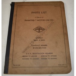Parts List for the 4 Ton 6 X 6 Diamond T  - 1