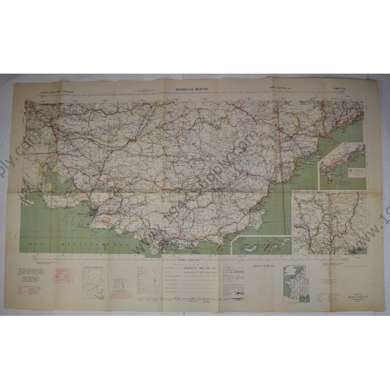 Marseille-Menton map, operation Dragoon