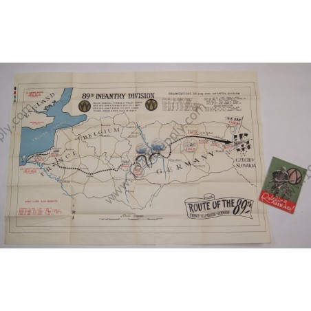 89th Division ETO campaign map & unit history, ID-ed  - 1