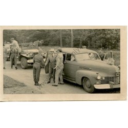 Original 3 photo-set of president Truman visiting 3rd Armored Division troops in Germany  - 3