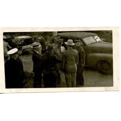Original 3 photo-set of president Truman visiting 3rd Armored Division troops in Germany  - 4