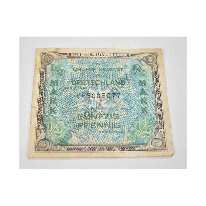 ½ Mark (50 Pfennig) occupation currency